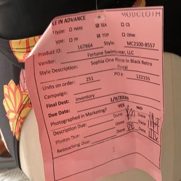 ModCloth sophia one piece black retro swimsuit - Picture 10 of 13